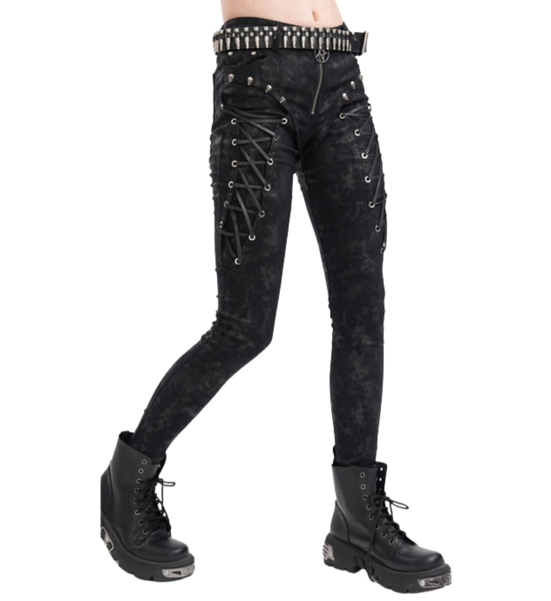 Black Gothic Punk Skull
