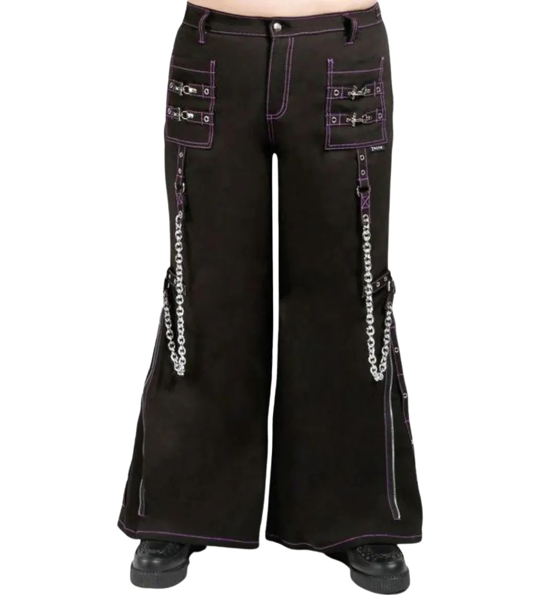 Gothic Chain Wide Leg Pants front