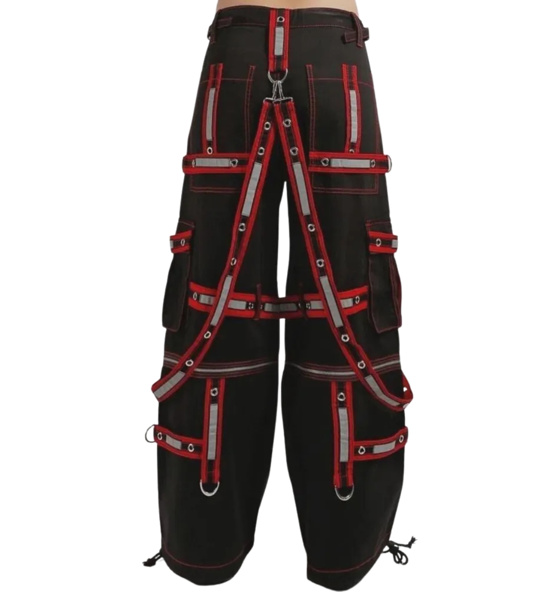 Punk Goth Bondage Cargo pant back