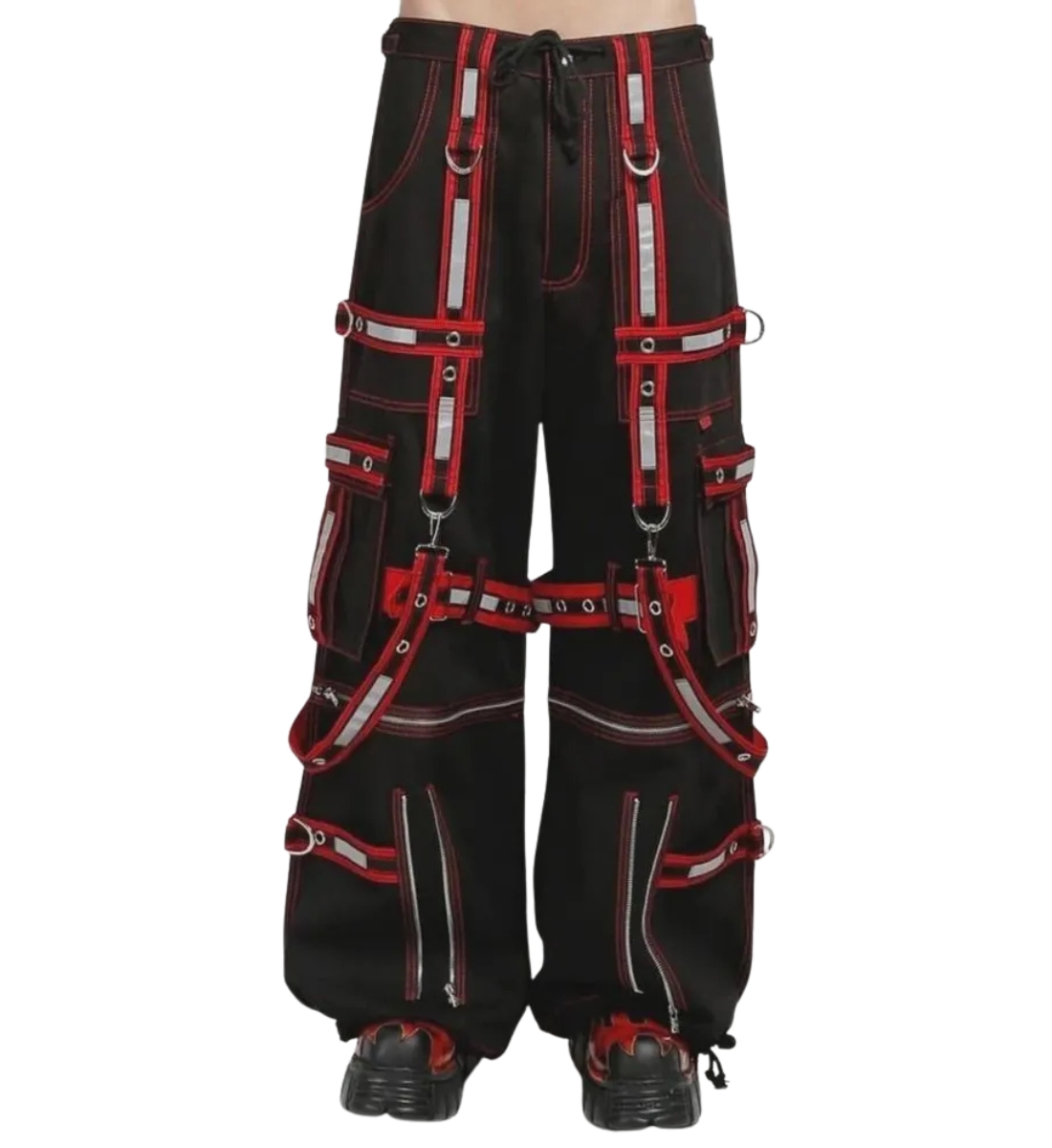 Punk Goth Bondage Cargo pant front