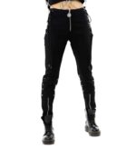 X-Gothic Zipper Detail Skinny Pants