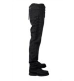 Men’s Black Brocade Gothic Pants - Image 3