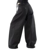 X-Gothic Black Baggy Wide-Leg Pants - Image 2