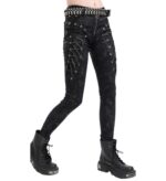 Women’s Black Gothic Lace-Up Pants – Punk Corset Style