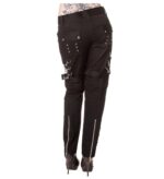 Women’s Black Gothic Chain Pants – Punk Street Style - Image 2