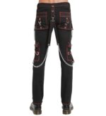 Red Stitch Gothic Chain Strap Pants - Image 2