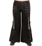 Women’s Black Gothic Chain Pants – Purple Stitch Streetwear