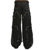 Gothic Chain Cargo Pants – Women’s Streetwear - Image 2