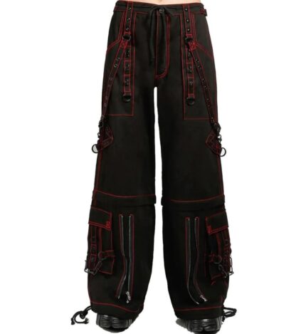 X-Gothic Red Stitch Gothic Cargo Pants