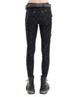 Back view of women punk corset gothic pants X GOTHIC