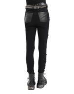 women punk gothic chain pants back view streetwear