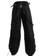 Side view of X GOTHIC Night Reaper alternative cargo pants with metal hardware