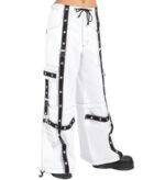 Gothic White Stylish Emo Cyber Punk Rock Pants - Image 2