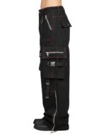 X-Gothic Red Stitch Gothic Cargo Pants - Image 2
